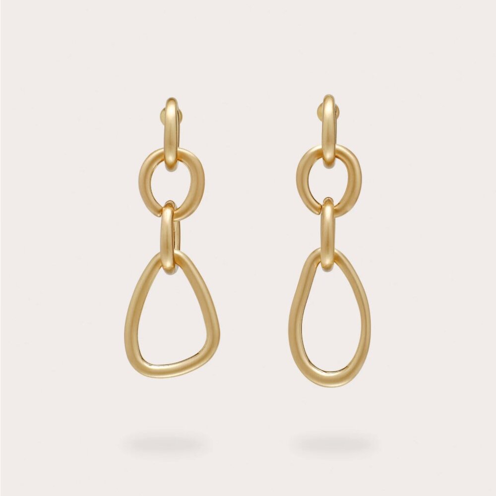 Cult Gaia Reyes Earrings — Brushed Brass (Worn 1x!)